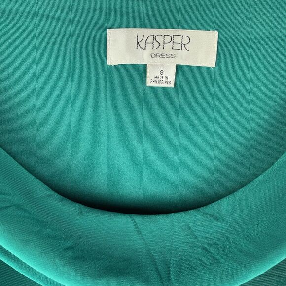 Kasper Dress Gown Long Draped Maxi Green Party 8 Stretch Wedding Romantic Greek - Picture 12 of 16